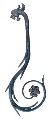 Pali in acciaio 110x58 cm asta di supporto in ferro battuto asta per recinzione asta per cancello pali 201 - Immagine 1 di 3