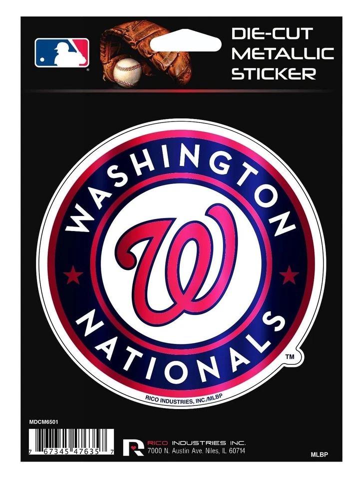 Washington Nationals Nats 5" Metallic Decal Sticker - Image 1 of 1
