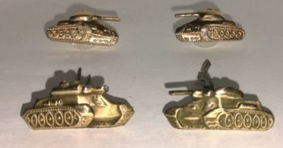 Juego de 4 insignias emblemáticas de las tropas de tanques de la URSS. Tanques. Ejército de tanques. Raro Foto 1 de 4