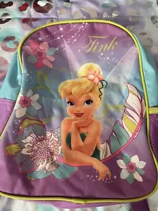 Disney Tinkerbell Girl's Mini Backpack - Mint Condition / Purple & Blue - Picture 1 of 7
