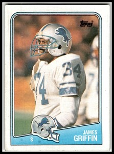 1988 Topps #382 James Griffin Detroit Lions