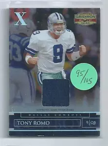 Tarjeta jersey usada Tony Romo 2007 Donruss Gridiron Gear juego #1 95/105 - Imagen 1 de 1