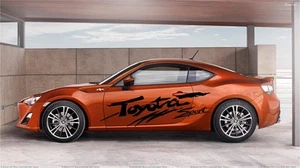 TOYOTA SPORT AUTO SEITENAUFKLEBER X 2 - WANDKUNST AUFKLEBER - Bild 1 von 4