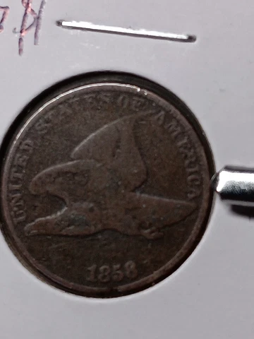 1858 /8 Error Flying Eagle Cent.    M/115 Cover