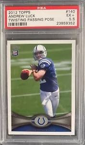 Topps Andrew Luck RC 2012 PSA 5,5 #140 variación de postura de paso giratorio - Imagen 1 de 1