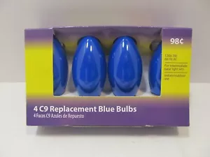Pack of 4 Blue C9 Holiday Replacement Bulbs - Picture 1 of 2