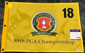Sergio Garcia 2006 PGA Championship MEDINAH GOLF FLAG autographed signed PSA/DNA - Picture 1 of 2