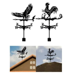 Vintage Style Metal Black Witch Weathervane Weather New Vane Decor Farm R6U7 - Picture 1 of 27