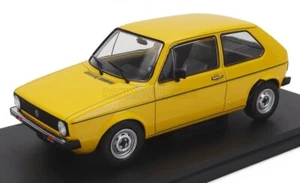 MODELLINO AUTO STATICO DIECAST VOLKSWAGEN CARIBE GOLF MKI 1978 GIALLO SCALA 1/24 - Foto 1 di 3