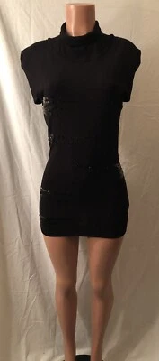 **Exclusivo vestido suéter de lentejuelas negro Moonlight** Foto 1 de 4