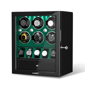 DUKWIN Uhrenbeweger für 6+5 Automatikuhren Uhrenaufbewahrung Organizer LED - Bild 1 von 13