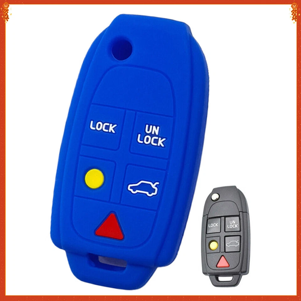 5 Button Silicone Key Fob Protective Cover For Volvo S40 C70 V50 C30 2008-2012 Foto 1 de 4