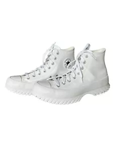 Scarpe plateau in pelle Converse Chuck Taylor All Star con bottoni 2.0 M8.5/L10.5 NUOVE - Foto 1 di 9