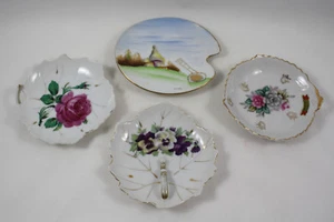 Menge vier Blatt, Farbpalette, Floral Design Schmuck Tabletts - Bild 1 von 6