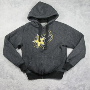 FOX Racing Rockstar Energy Sherpa Lined Hoodie Adult Medium Gray Sweatshirt - Picture 1 of 10