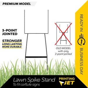 Premium Lawn Spike Sign Frame - Wire Sign Stake for Real Estate Corflute Signs - Picture 1 of 4