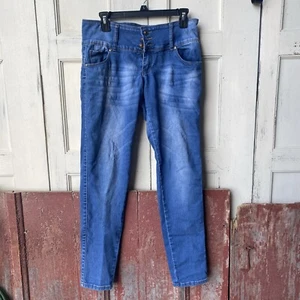Lush Push Jeans Girls Size 6 Mid Rise Ramie Blean Slim Fit Bottoms - Picture 1 of 8