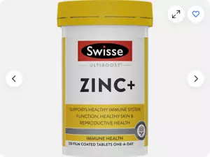 Swisse Ultiboost ZINC+ - 120 Tablets - FREE SHIP in Australia - Picture 1 of 1