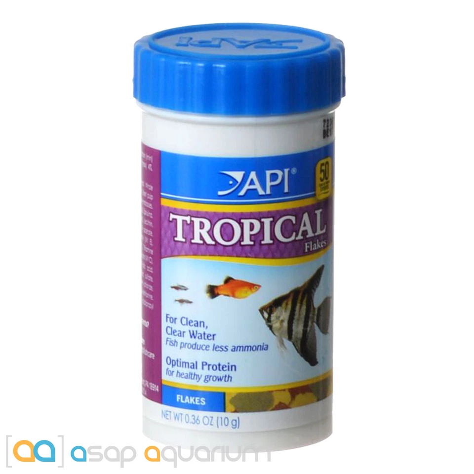 API Tropical Flakes Fish Food 0.36oz (10g) Freshwater Aquarium Tropical Flake - Image 1 of 1