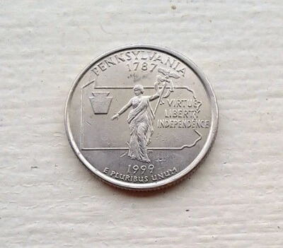 1999-P- PENNSYLVANIA STATE QUARTER FROM A US MINT ROLL SEE  NGC PRICE CHARTS (A) - Image 1 of 4