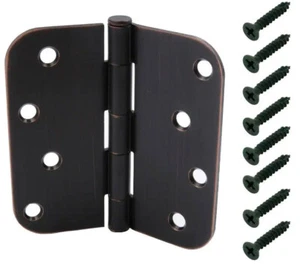 Bisagras de puerta 9 piezas acabado bronce frotado con aceite 4 pulgadas x 4 pulgadas. x 5/8 pulgadas. Radio - Imagen 1 de 1