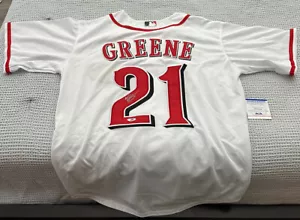 HUNTER GREENE Signed Autographed Cincinnati Reds Home White Jersey PSA Certified - Picture 1 of 3