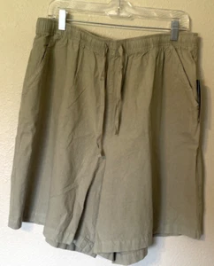 Neu mit Etikett Gloria Vanderbilt Damenshorts Größe 2X hellgrün Taschen elastischer Bund - Bild 1 von 6