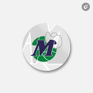 Imán decorativo redondo Dallas Mavericks NBA | 4"" X 4 - Imagen 1 de 2