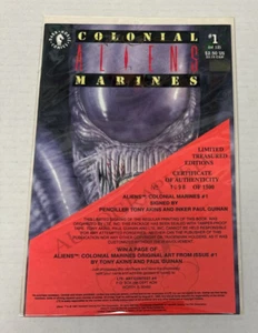 Dark Horse ALIENS COLONIAL MARINES #1 SIGNED TONY ATKINS & PAUL GUINAN /1500 - Picture 1 of 1