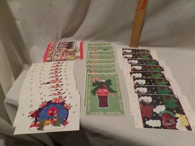 "COCA-COLA" VTG 1998 UNUSED CHRISTMAS CARDS LOT OF 29 BY KIDS BETWEEN 10&15 - Image 1 of 4