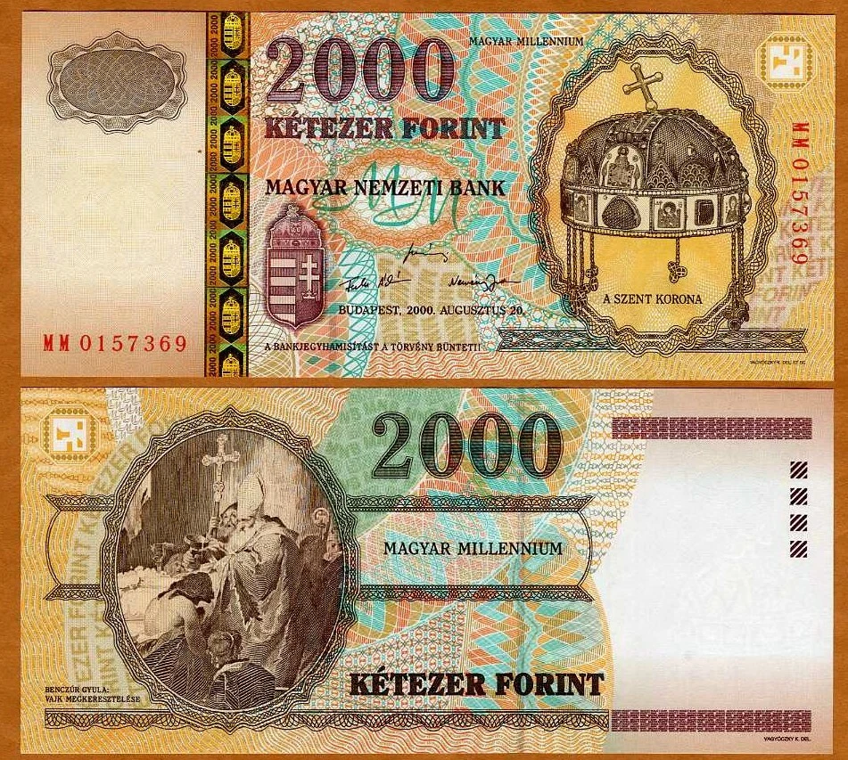 Hungary, 2000 Forint, 2000, P-186, UNC Commemorative, Millennial - Image 1 of 1