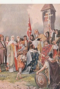 CZECHOSLOVAKIA, A MINT OLD PC  Ludmila of Bohemia 874  - Picture 1 of 2