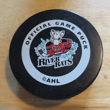 Vintage American Hockey League ALBANY RIVER RATS (AHL) InGlas Co GAME Puck CAB