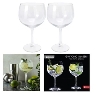 Gin Glasses Gin Tonic G&T Balloon Cocktail Drinking Glass Large 650ml Set of 2 - Picture 1 of 6