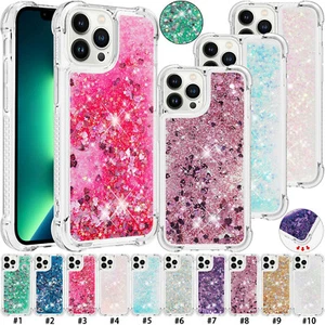 Für iPhone 14 13 Pro Max 12 11 8 XR X Liquid Bling Glitzer Stoßfest Case Hülle - Bild 1 von 82
