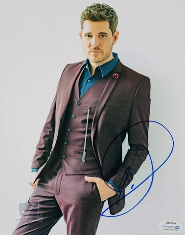 Michael Buble Signed 10x8 Photo ACOA Certified SB82584 Cover