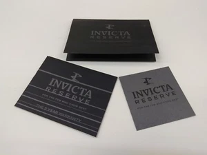 INVICTA reserve black paper packet warranty booklet - Picture 1 of 2