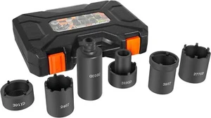 6 Pcs Spindle Nut Set 41660D 4WD Spindle Nut Socket Spindle Puller 4-Lug Locknut - Picture 1 of 9