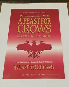 A Feast for Crows SIGNED Excerpt The Captain of The Guards George RR Martin GRRM - Picture 1 of 5