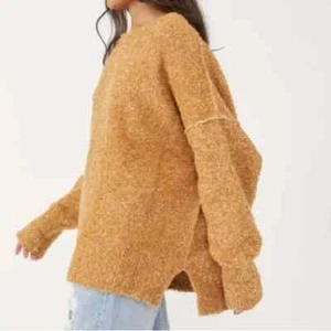 Suéter túnica Free People para mujer de gran tamaño panal marrón Moira Boho mediano - Imagen 1 de 9