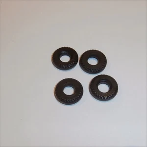 Tri-ang Spot-On 15mm Black Sedan Tires Set of 4 Tyres Pack #13 - Picture 1 of 4
