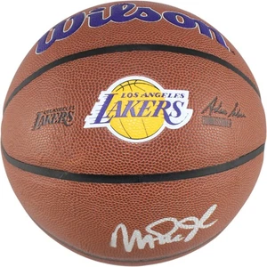 Magic Johnson Autographed Los Angeles Lakers Logo Basketball Beckett WIT 53083 - Picture 1 of 4