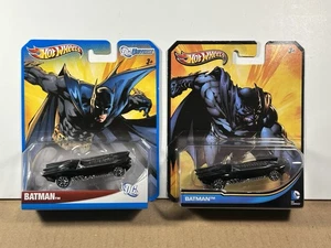 Hot Wheels Characters Cars DC Batman 2 Card Variations HTF - Picture 1 of 4