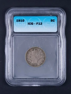 1910 Liberty V Nickel 5C ICG F12 WB901 - Picture 1 of 2