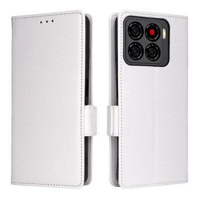 Para ZTE Blade A56 4G Cartera de Lujo Abatible Cuero Soporte Ranuras para Tarjetas Estuche Suave Cubierta Foto 1 de 4