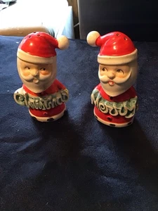 vintage christmas salt and pepper shakers- Japan - Picture 1 of 3