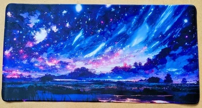 XL Gaming Mouse Pad Desk Mat 60x30cm – Starry Night Sky Scene Blue – New UK G5 - Image 1 of 4