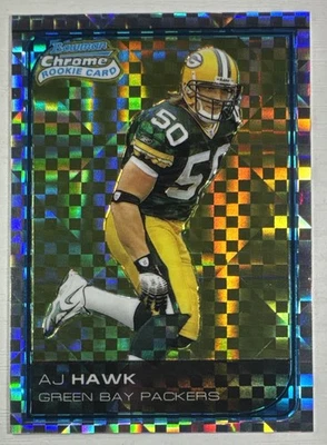 A.J. Hawk 2006 Bowman Chrome Xfractor  Refractor Rookie Card RC #226 #/250 - Image 1 of 2