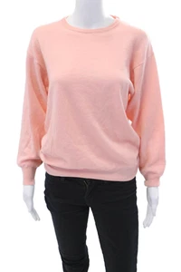 Manrico Cashmere Womens Cashmere Round Neck Pullover Sweater Top Pink Size 38 - Picture 1 of 5