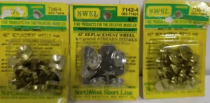 NORTHWEST SHORTLINE HO SCALE 3 PKGS OF 42" REPLACEMENT WHEELS FOR ATHEARN DIESEL - Picture 1 of 1